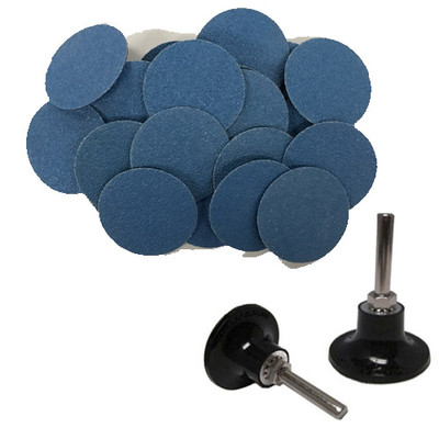 100 - 3'' Roloc Zirconia Quick Change Sanding Disc 40 Grit and Mandrel