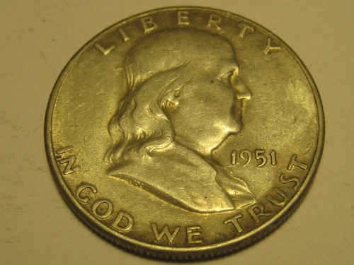 1951-S Franklin Head Half Dollar AU        ^^^^^