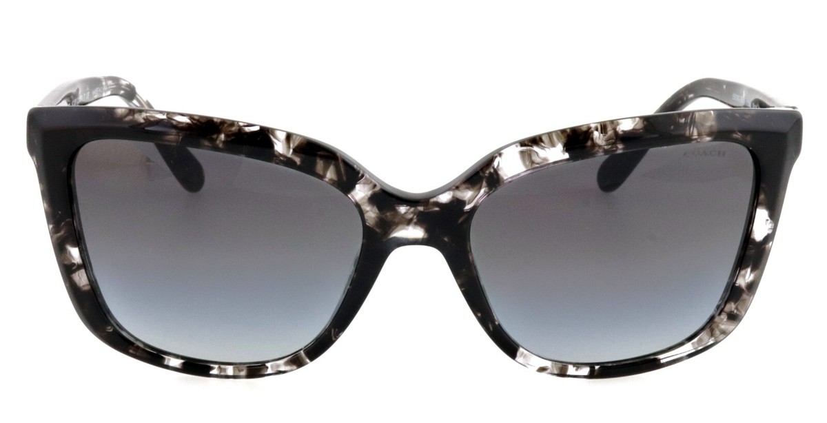 New COACH HC8261 55638G 55mm Black Tortoise Oversized Cat  display picture 3
