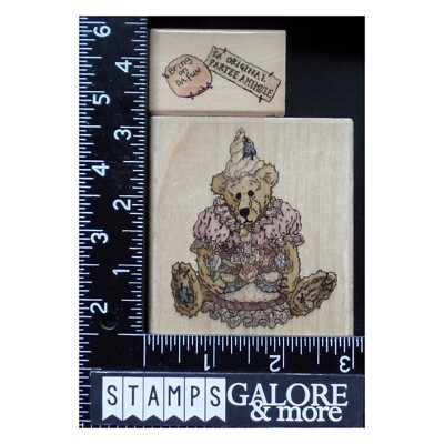 Uptown Rubber Stamps BOYD'S BEAR BAILEY'S BIRTHDAY PARTY CAKE BRING THE FUN 2693