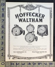 1913 Hoffecker Waltham Speedometer Instrument Clock Boston Auto Car Ad Fc7497