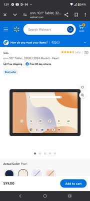 Surf Onn Tablet 10.1 32 GB Powered By Android Silver