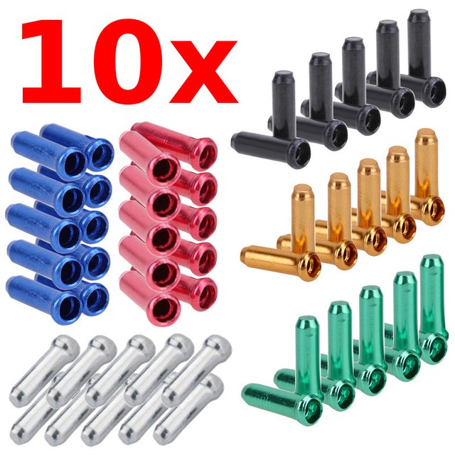 10x CABLE END NIPPLE BRAKE GEAR BIKE BLUE RED SILVER YELLOW GREEN BLACK