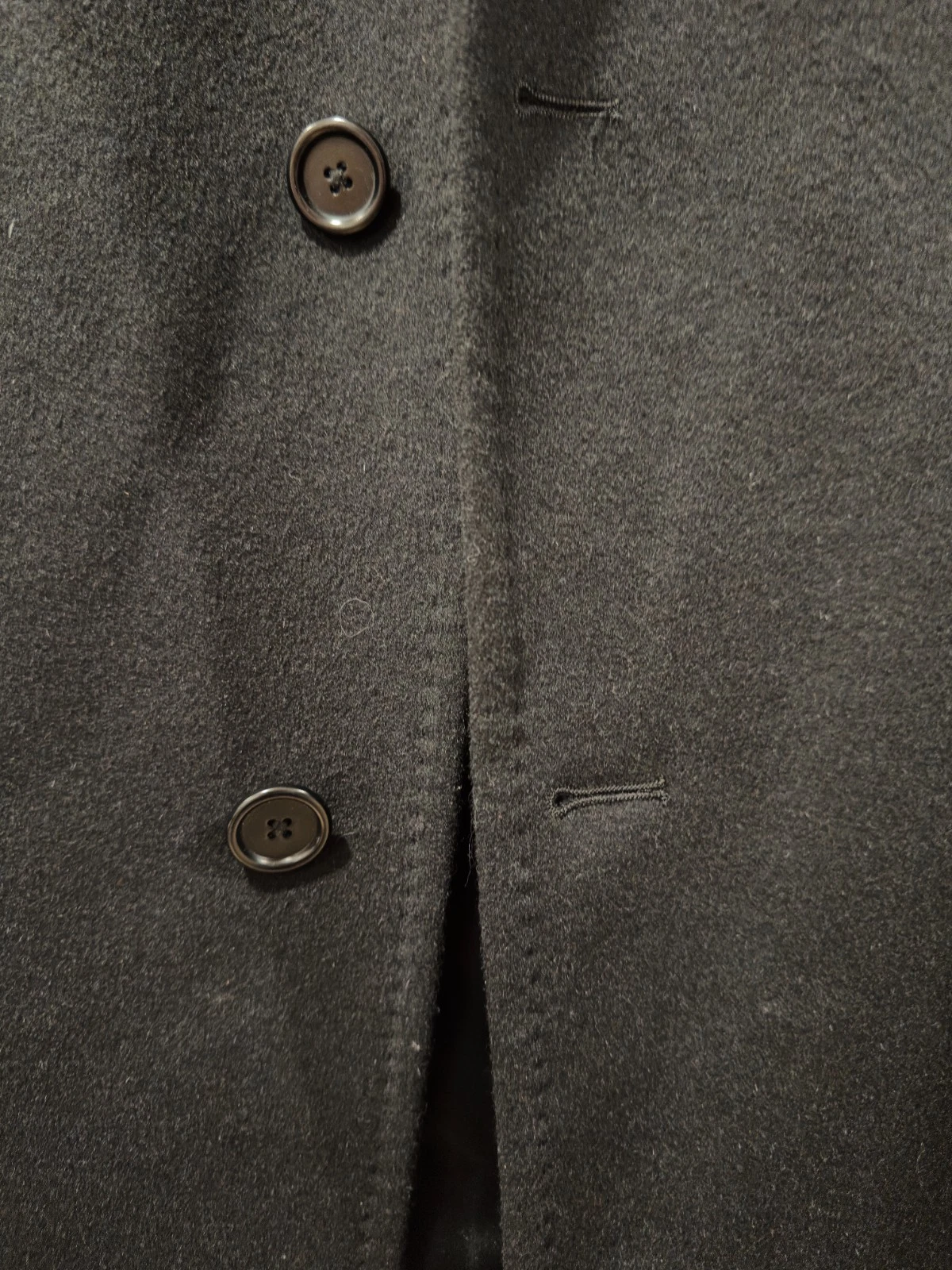 Cardinal of Canada Mens Black Wool Cashmere Overcoat 40R Worn Once Top Coat - product detail image 13