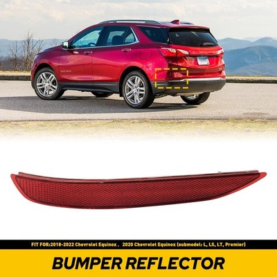 Left Red Lens Rear Bumper Reflector Light Lamp Case For Chevy Equinox 2018-2022
