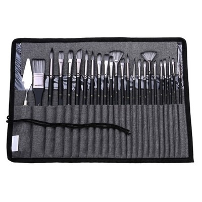 24 Pcs Paint Brush Set Watercolor Paint Brush Nylon Brush Set Drawing Supplies