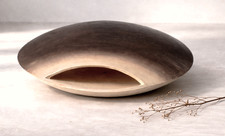 DESIGN VASE Kunstkeramik IKEBANA STIL moderne Keramik flache Vase SCHALE Ø47cm