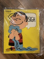 Playskool Peanuts Vintage Wooden Puzzle SIGH 230-8 Linus Charles Schulz RARE BK