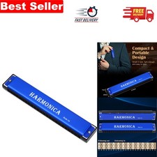 Mini Blues Harp Harmonicas - 24 Holes Double Row Key of C - Perfect for All Ages
