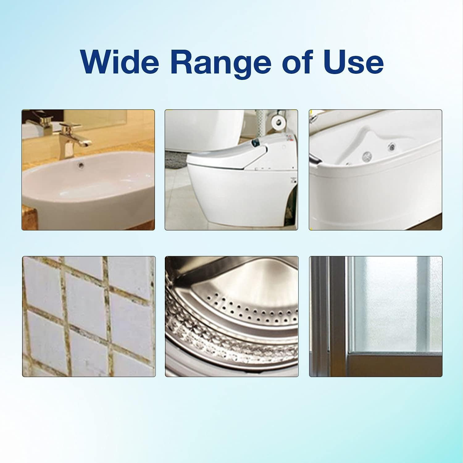 Household Cleaner Gel for Bathroom Shower Kitchen Tile Sink Countertop 10 Fl Oz