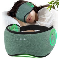 ZHENYEMEI Sleep Headphones with Bluetooth 5.4 Sleep Mask, Bamboo Cotton Music...
