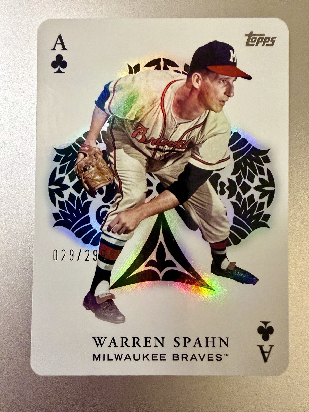 2023 Topps Update Warren Spahn 29/299 All Aces Black Back Parallel #AA-61 Braves