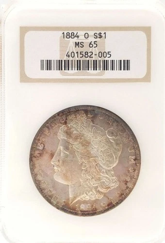 1884-O MORGAN DOLLAR NGC MS65 Absolutely Beautiful Toning and Luster