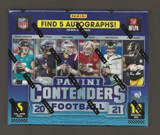 2021 Panini Contenders Football Factory Sealed Hobby Box - 5 Auto & 18 Inserts