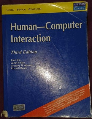 Human-Computer Interaction by Janet E. Finlay, Russell Beale, Alan Dix and...