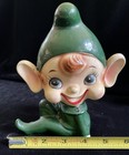 RARE 1950s CHAINED PIXIES GREEN CERAMIC JAPAN Kitsch Christmas Elves MCM Elf — photo 7