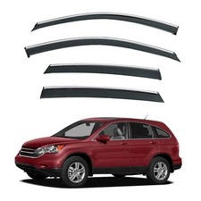 4pcs Sun Rain Guard Vent Compatible with 2007-2011 CRV CR-V Smoke Tint with