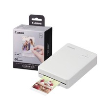 Image of Canon Selphy QX20 Instant Photo Printer with 60 Shot Pack Sand White (6753C001+6