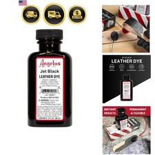 Leather Dye Permanent Leather Dye for Shoes Boots Bags Furniture 3 fl oz Jet ...