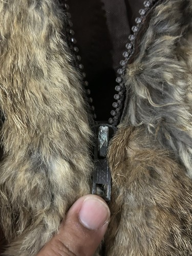 Lil Birds Of CA Vintage Multi Color Rabbit Fur Zip Jacket Youth Size 5 Genuine - Picture 5 of 16