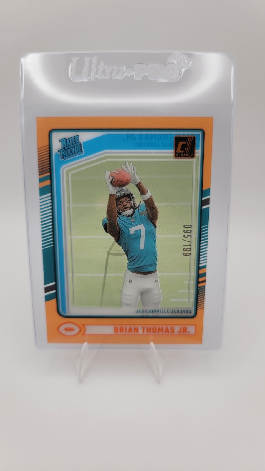 2024 Panini Clearly Donruss - Rated Rookie Brian Thomas Jr. #64 Orange /199 (RC)