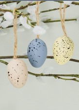 Gisela Graham Box Of 18 Hanging Speckled Egg Decorations Easter/ Spring