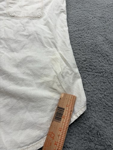 Lucky Brand White Button Up Long Sleeve Shirt Mens Small Cream Collared - Picture 5 of 9