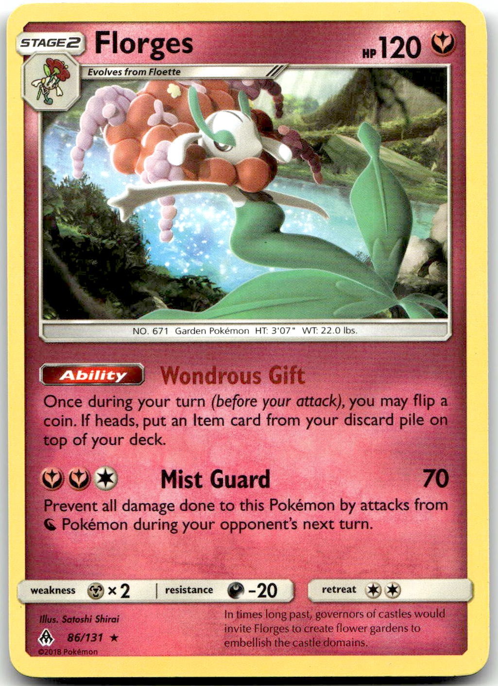 Pokemon Florges Forbidden Light SM06 #86/131 Rare LP $SALE$!