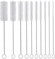 10pc 8 Inch Nylon Bristle Straw Pipe Tube Cleaning Brushes 1/16-1" Set 1 6 