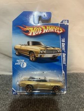 2009 Hot Wheels 70s Chevy Chevelle Gold Convertible # 136 New Sealed