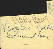 WALLACE BEERY - CLIPPED SIGNATURE CO-SIGNED BY: FRANCES DRAKE, EDMUND LOWE