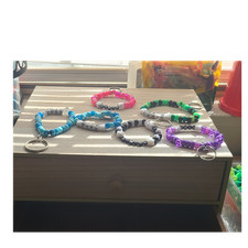 Handmade Beaded Keychains Assorted Colors Personalized Names