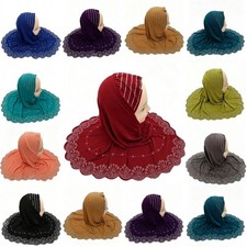 Islamic Women Scarf Headscarf Muslim Hot Drill Hijabs Scarf Head Wrap Turban