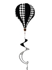 Briarwood Lane Black and White Check Deluxe Burlap Hot Air Balloon Spinner