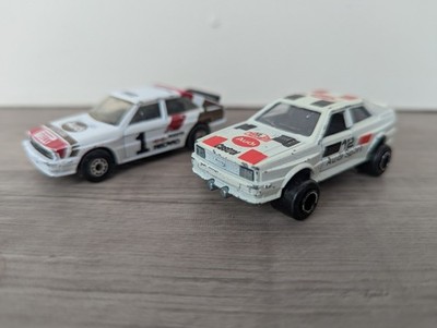 Vintage Audi Quattro Sammler Spielzeugauto Konvolut - Matchbox & Majorette - 1982