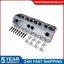 Alu Complete Straight Cylinder Head For Sbc Chevy 350 190cc 64 Studs G Plates