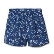 Columbia PFG Youth Super Backcast Swim Shorts Blue White Doodle Print Size S 8