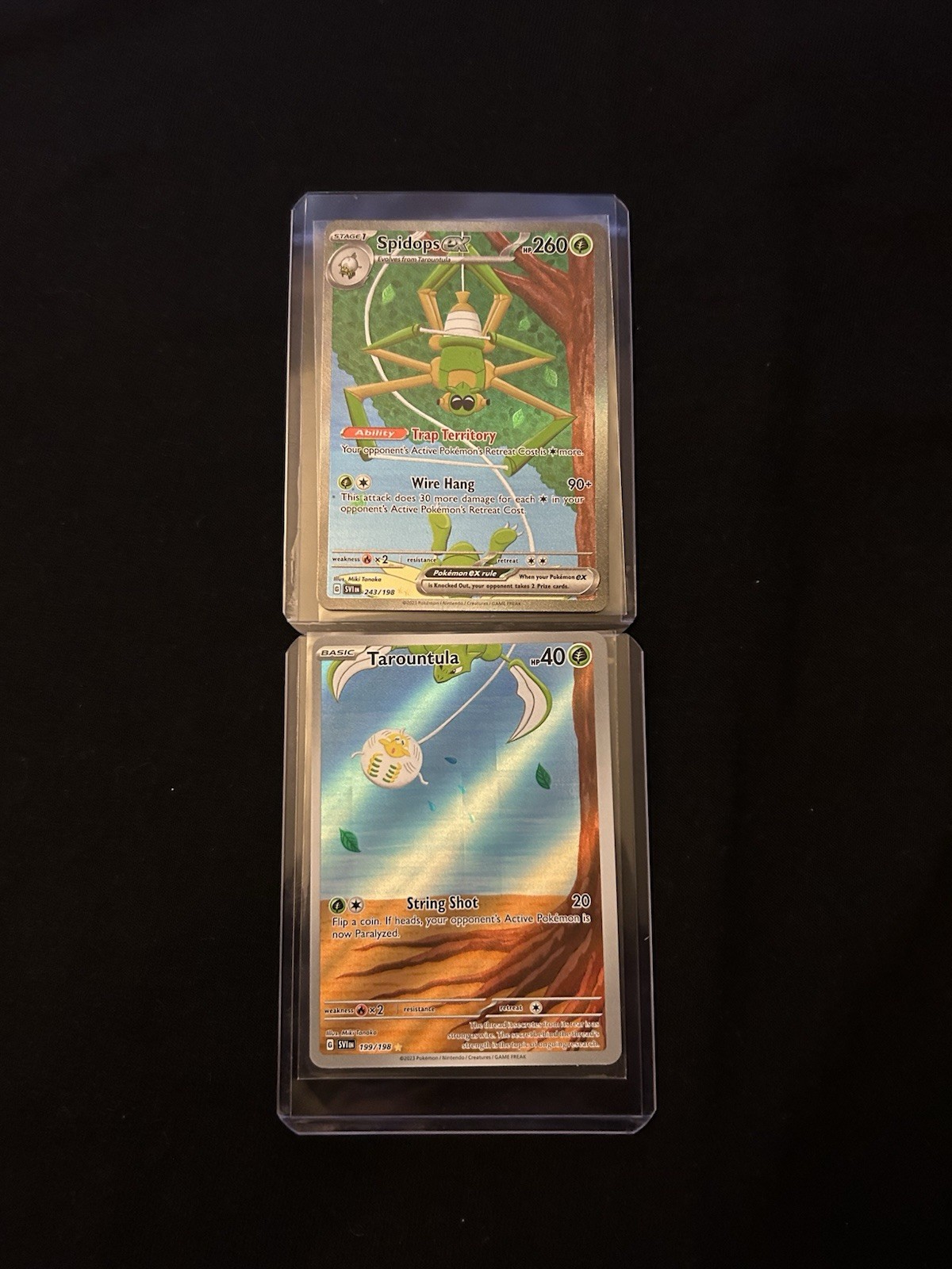 Pokemon Spidops EX 243/198 Tarountula 199/198 SV01 Scarlet & Violet Base Set