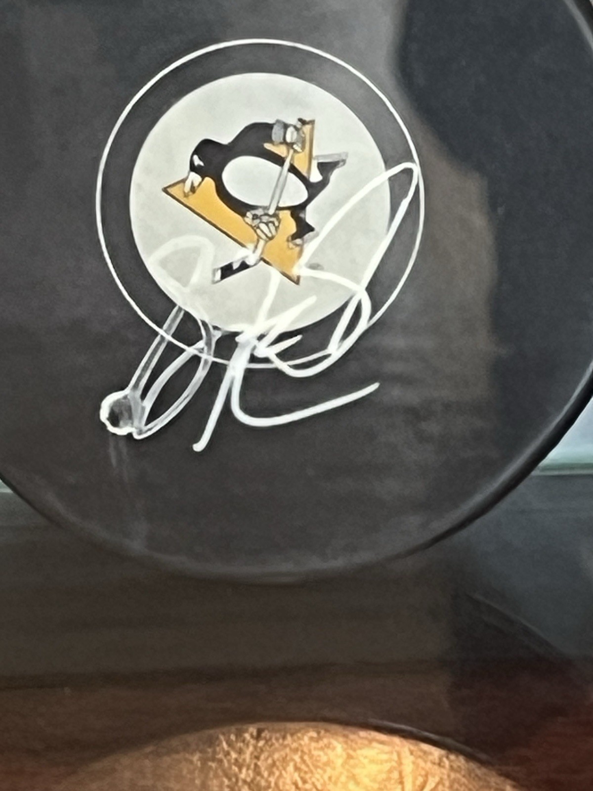 Crosby Malkin Letang Pittsburgh Penguins Autographed Framed Pucks w/ PSA BAS view 5