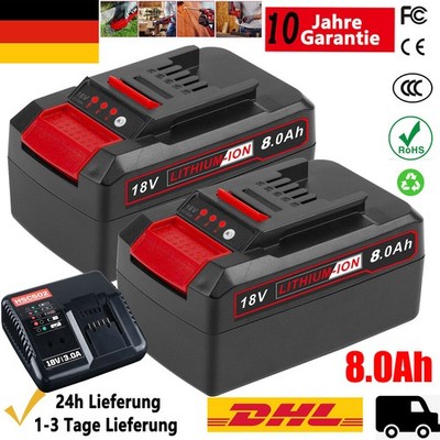 1/2x 8,0Ah Ersatzakku Für Einhell 18V Akku POWER X-Change PXC Batterie LED 5,5Ah