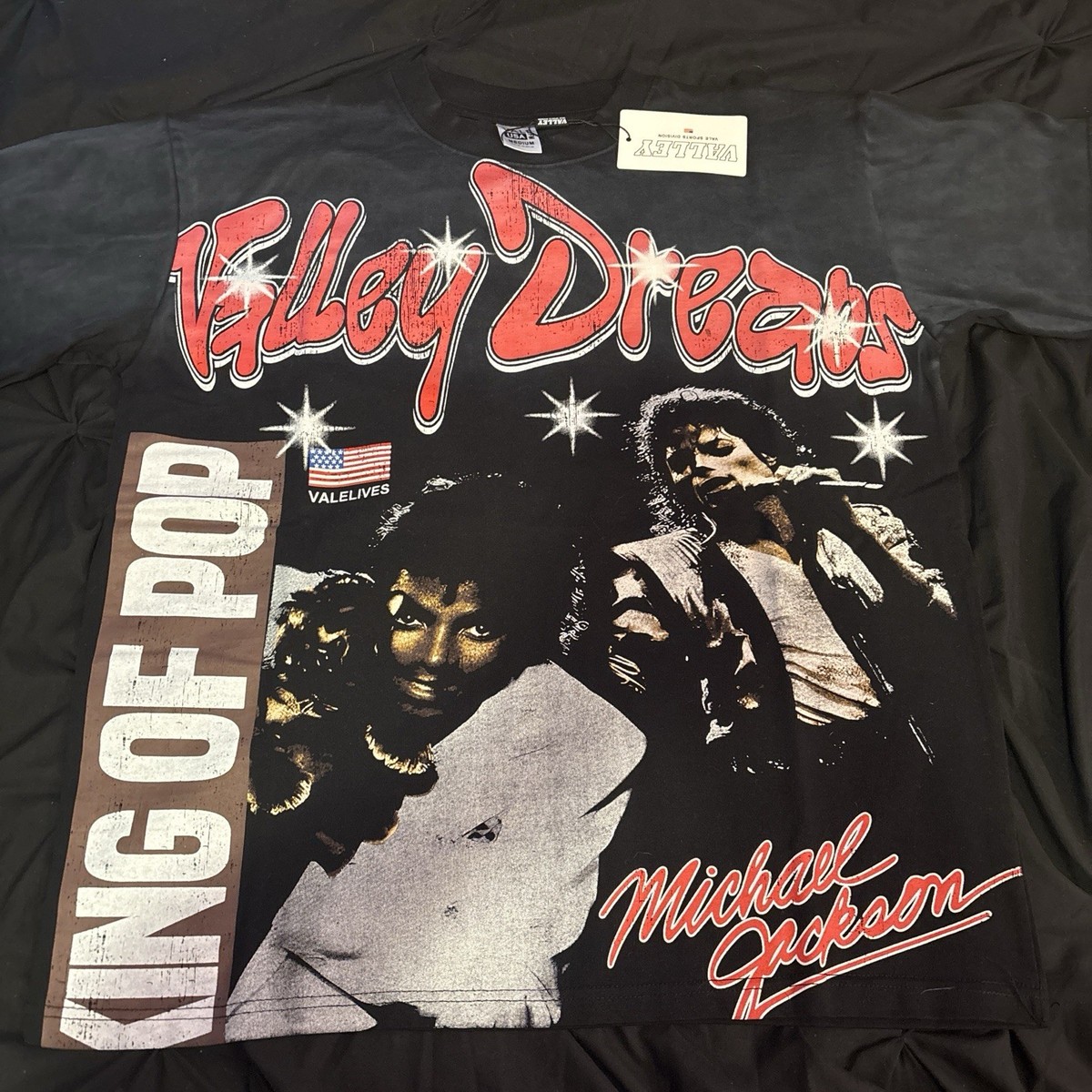 Valley Michael Jackson King of Pop Rock & Pop T-Shirt Medium Black