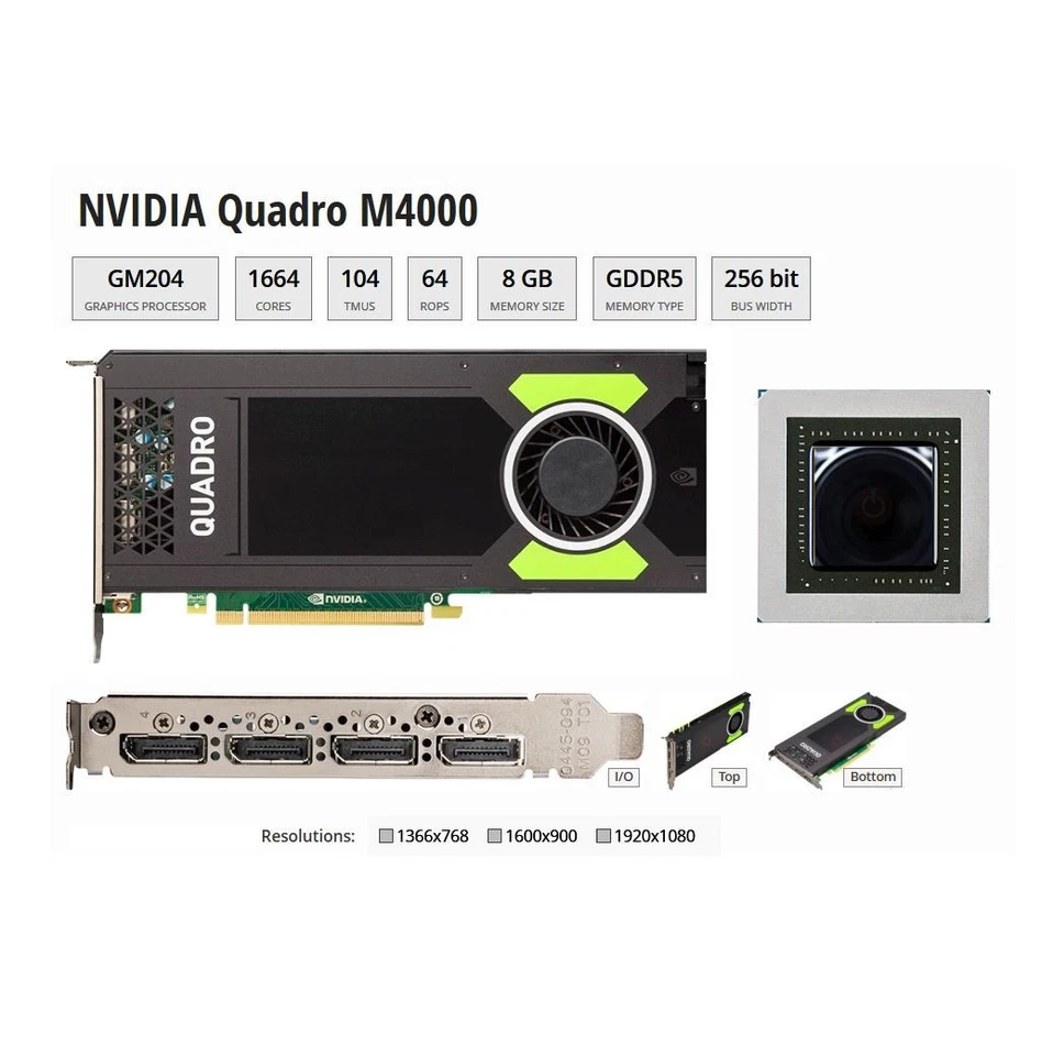Nvidia QUADRO M4000 8GB GDDR5 Professional Graphics Card EXCELLENT ! - Image 2 of 4