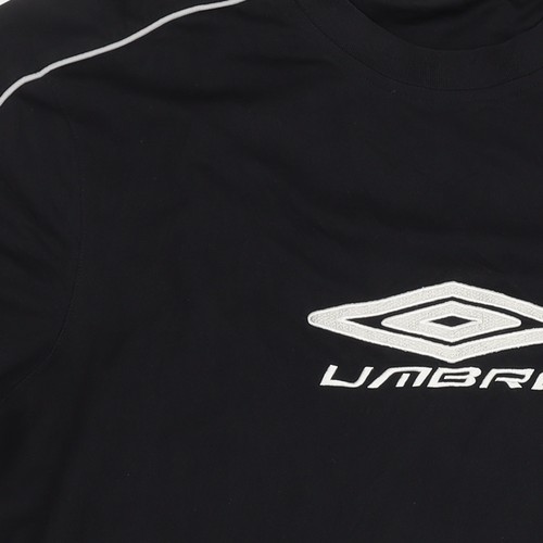 T-shirt Umbro uomo nera L palestra tinta unita logo girocollo - Foto 11 di 12
