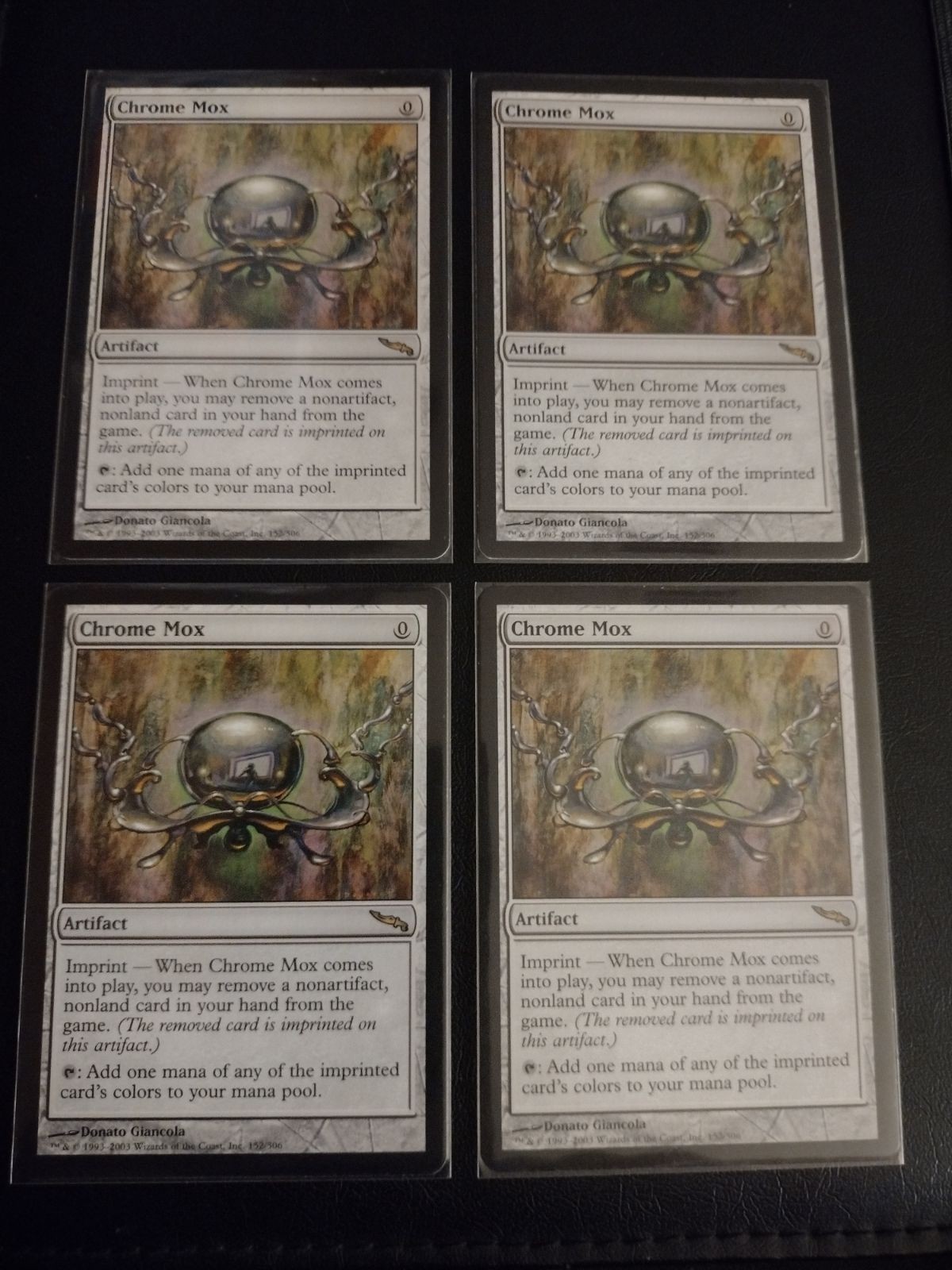 Chrome Mox Mirrodin Regular 4x! - Single Playset Clean