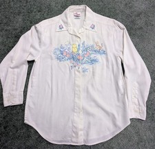 VINTAGE DISNEY Winnie the Pooh long sleeve Womens S Embroidered GARDEN Friends