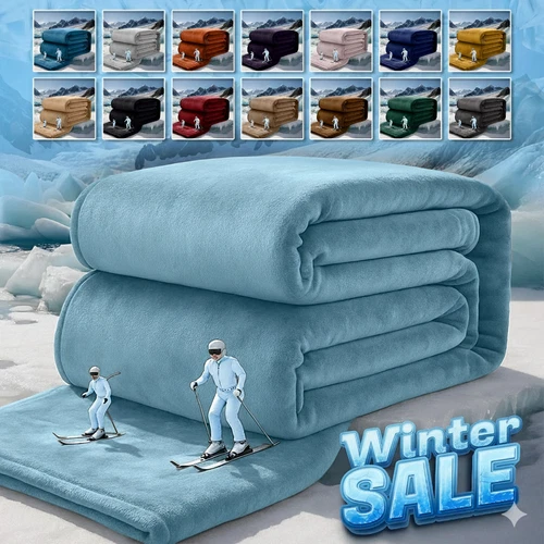 Fleece Blanket Winter Nights Quilt Blanket Double Sided Sofa Couch BED Blankets