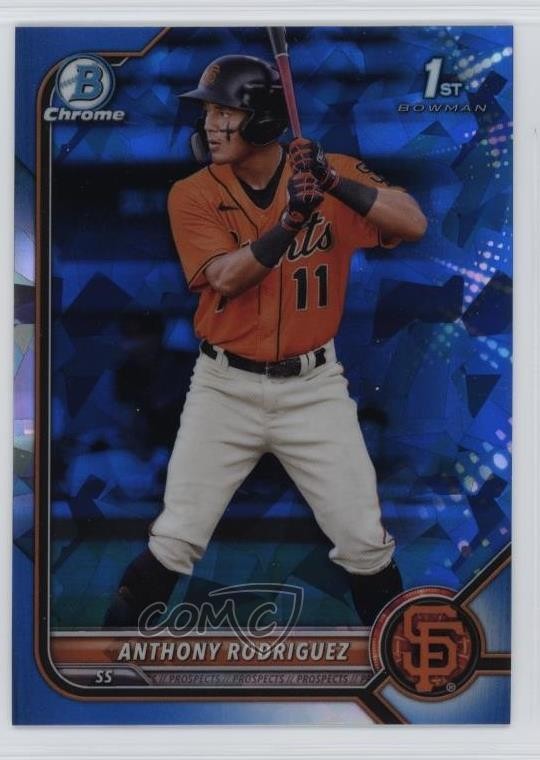 2022 Bowman Sapphire Edition Chrome Prospects Anthony Rodriguez #BCP-26 5h0