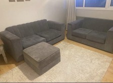 Modern Sofa Set With Matching Footstool – Bargain – Collection Only