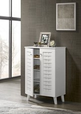 TAD 2 Door Shoe Cabinet in White