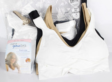 Genie Bra 6 Pack Women's Wireless Solid Color Seamless 3XL Natural Black White